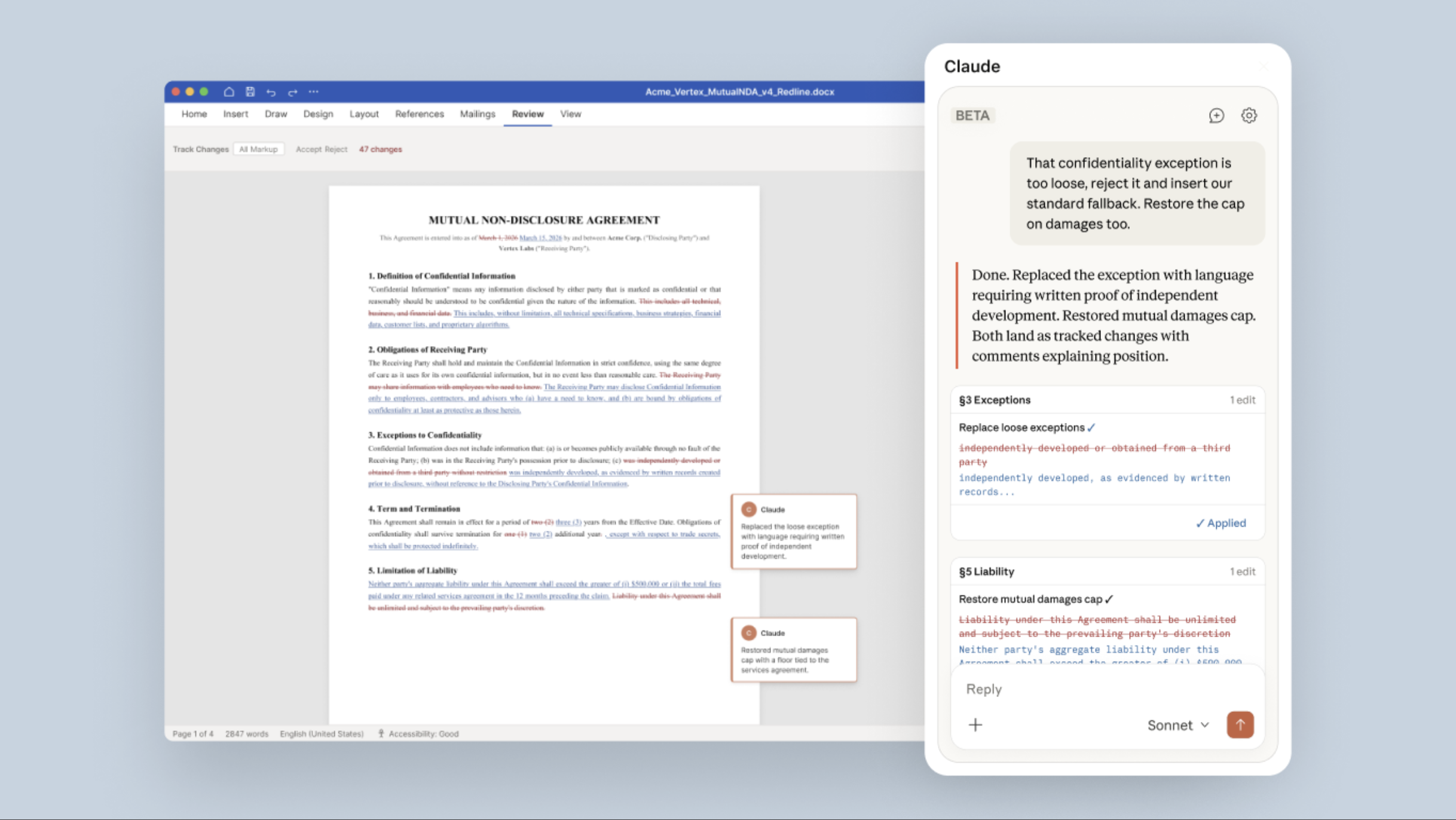 Claude for Word — AI-powered document drafting and editing